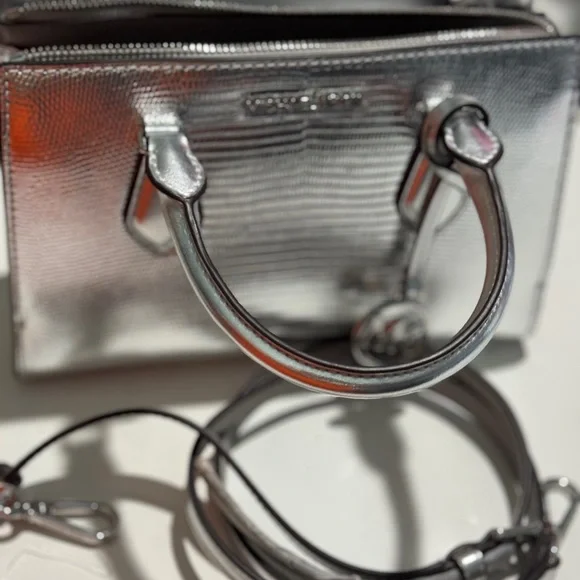 Michael Kors Silver Satchel with Modern Metallic Finish - Picture 6 of 6